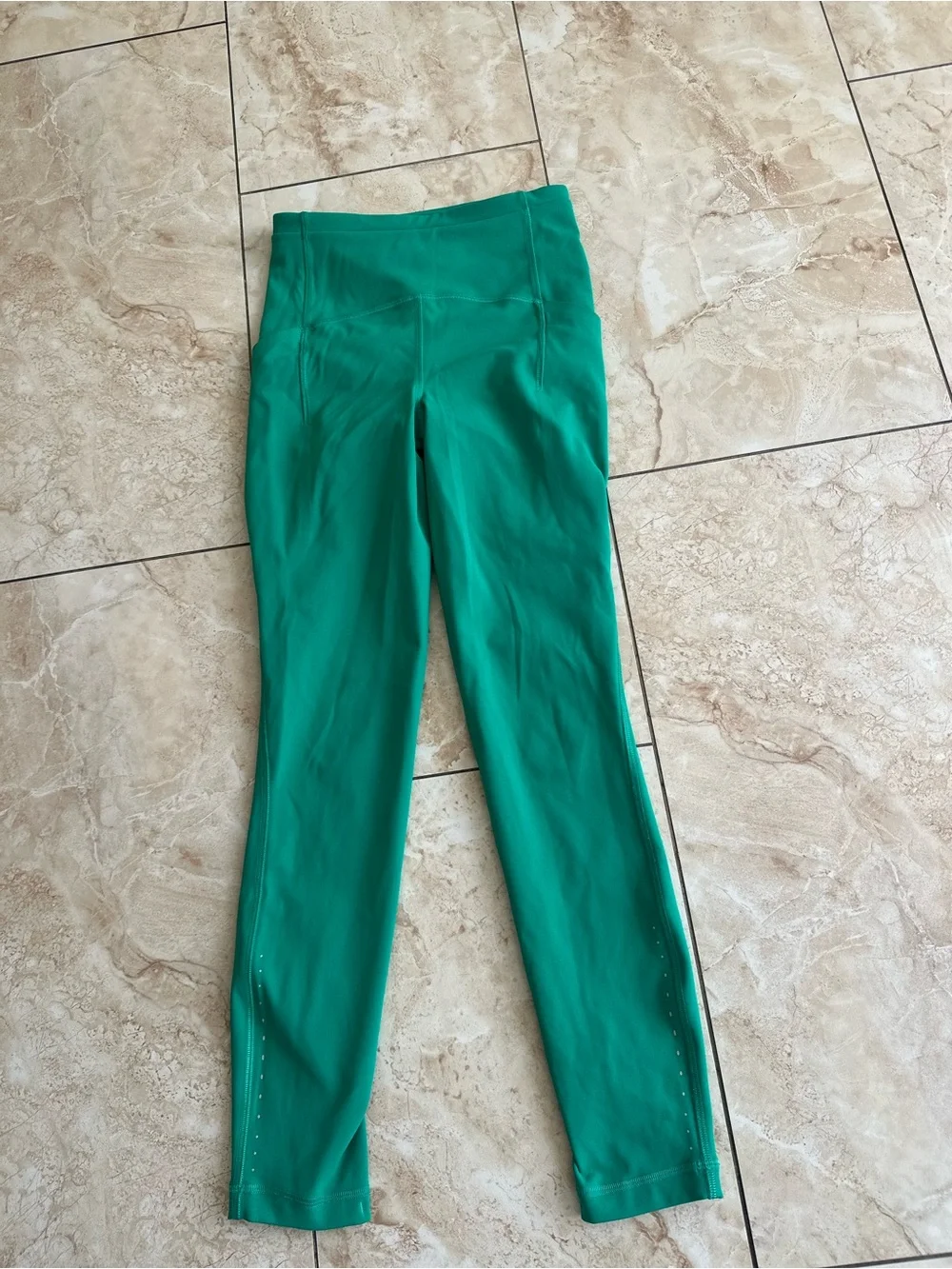 High-Rise Green Slim Leg Women’s Pants leggings
